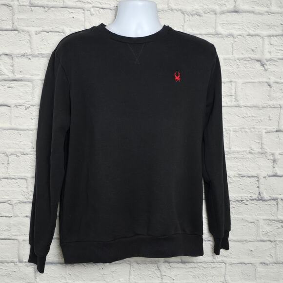 Spyder Sweatshirt Mens Size Large Black Crewneck - Picture 1 of 16